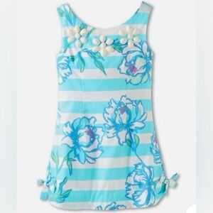 New Lilly Pulitzer Striped Sleeveless floral Summer Dress with beads. Si…